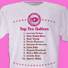 Personalized Top Ten Ladies Golf T-Shirt